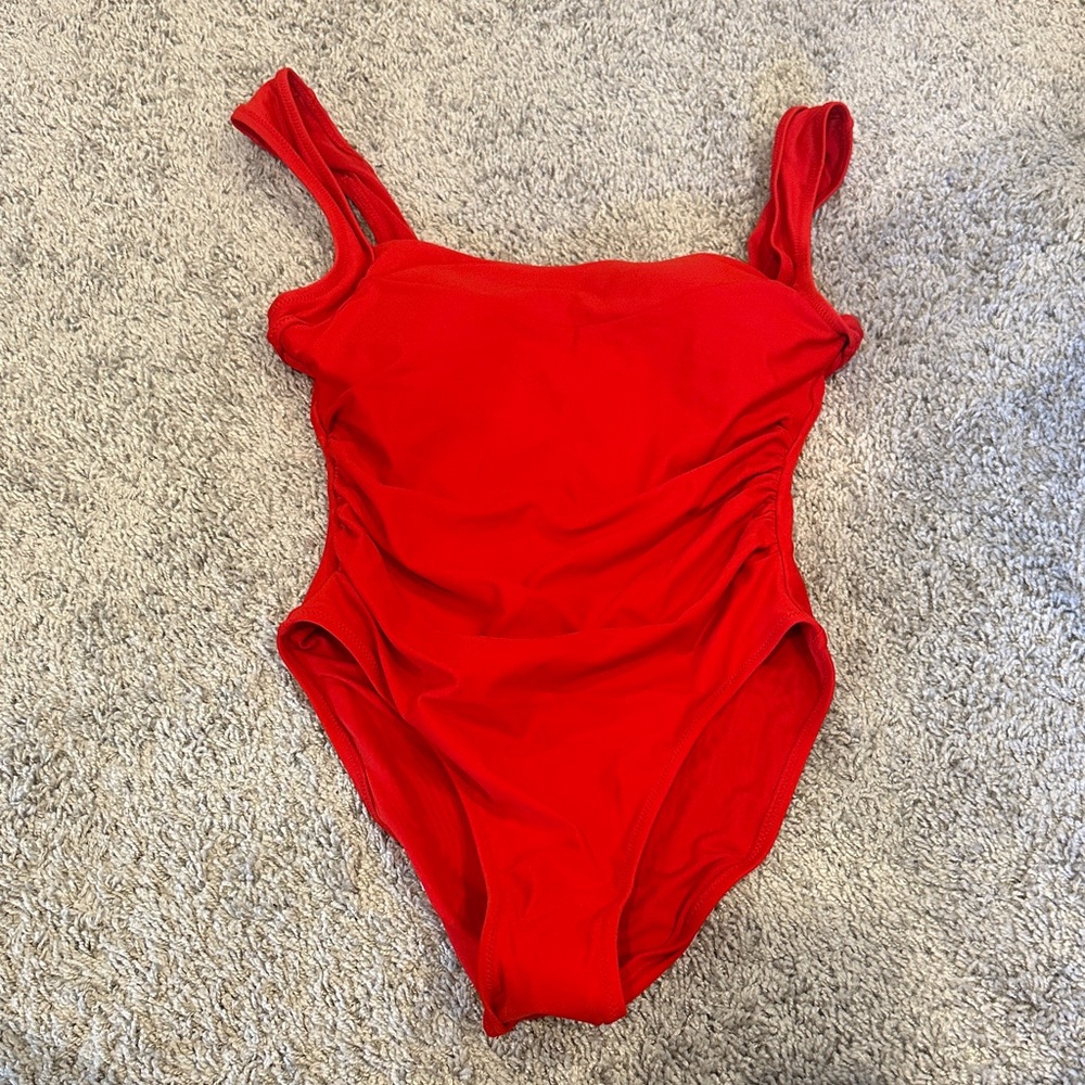 J. Crew Women's Red One Piece Swimsuit